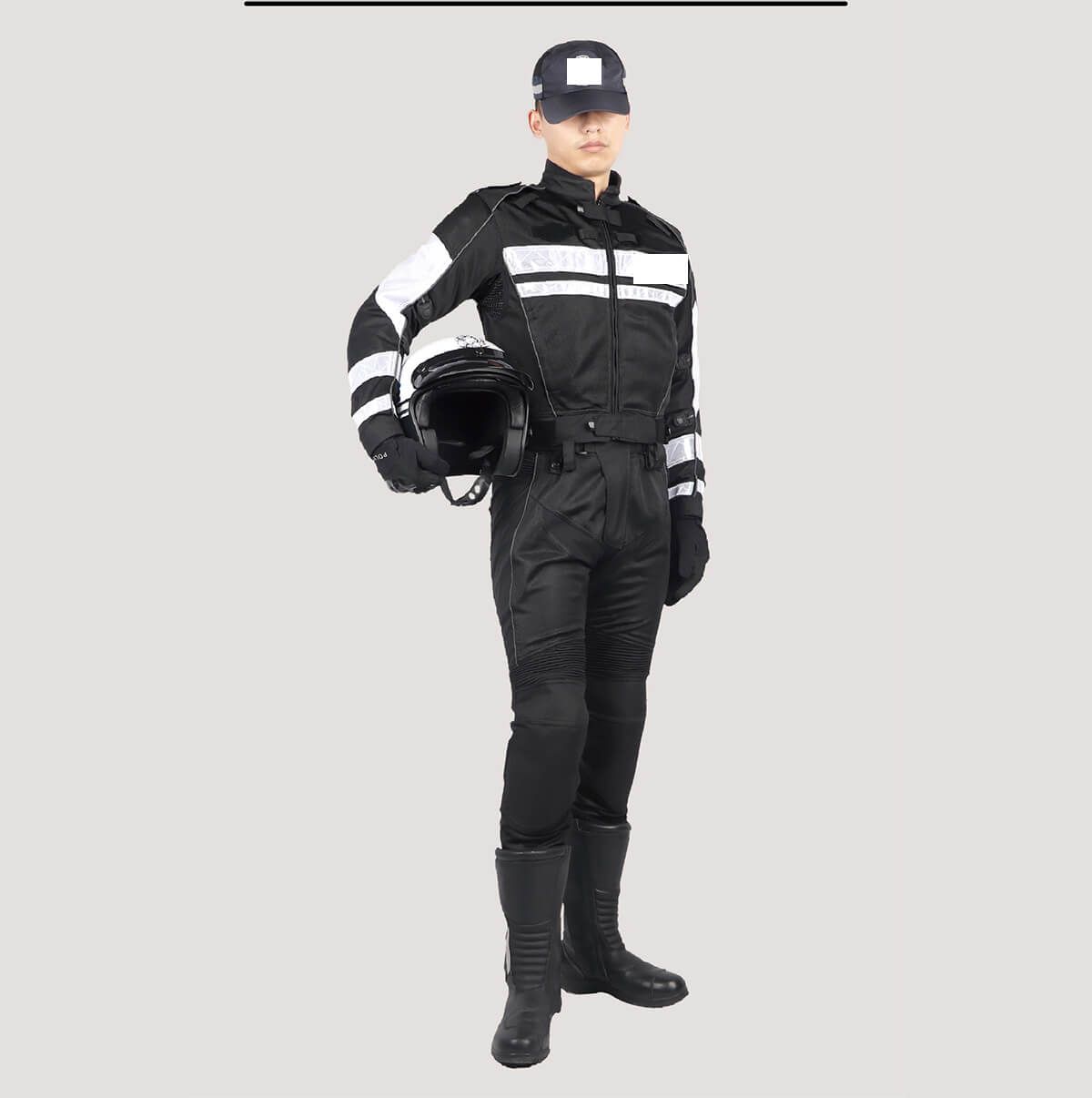 特警骑行服实拍侧面展示
