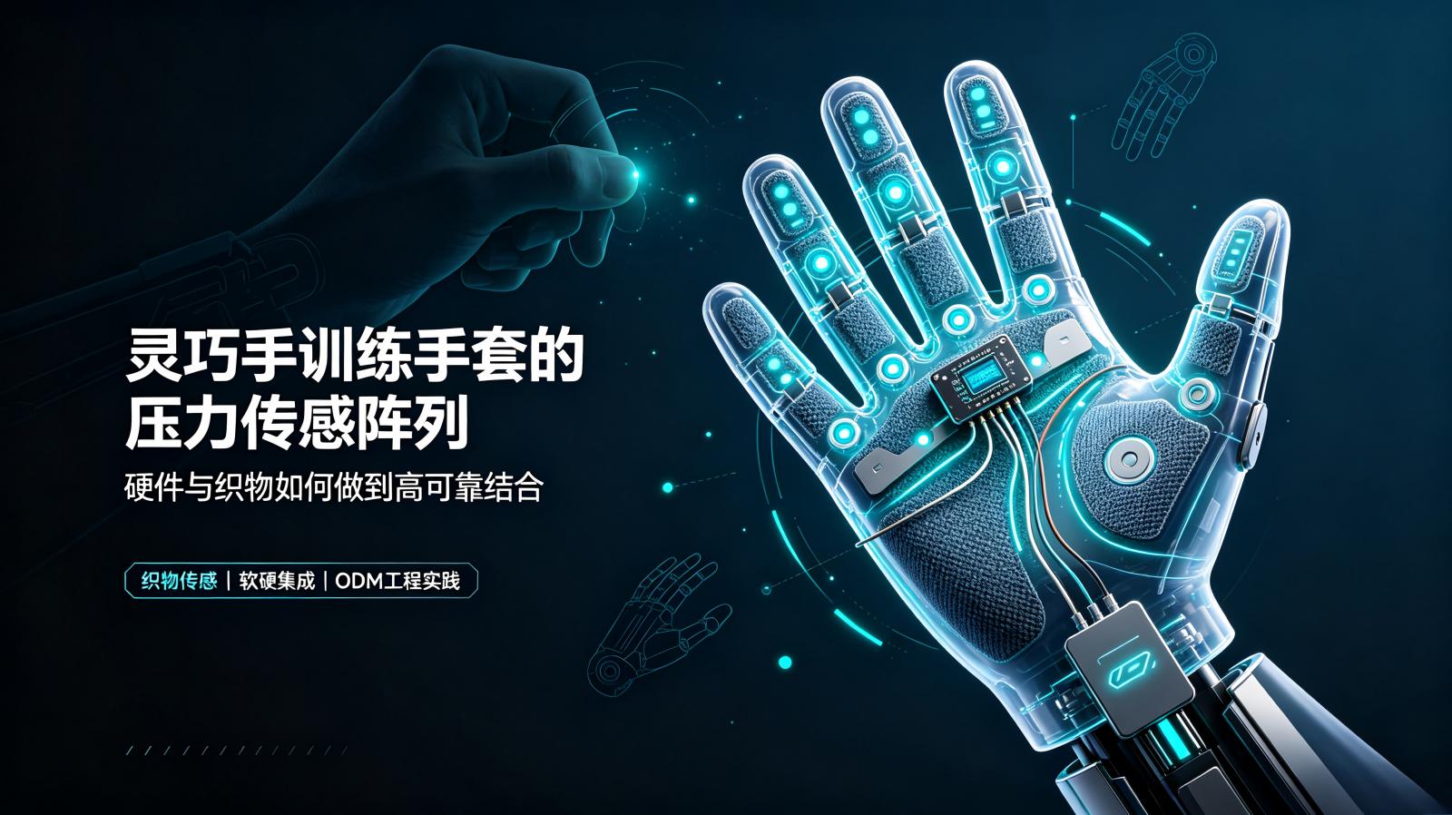 灵巧手训练手套的压力传感阵列