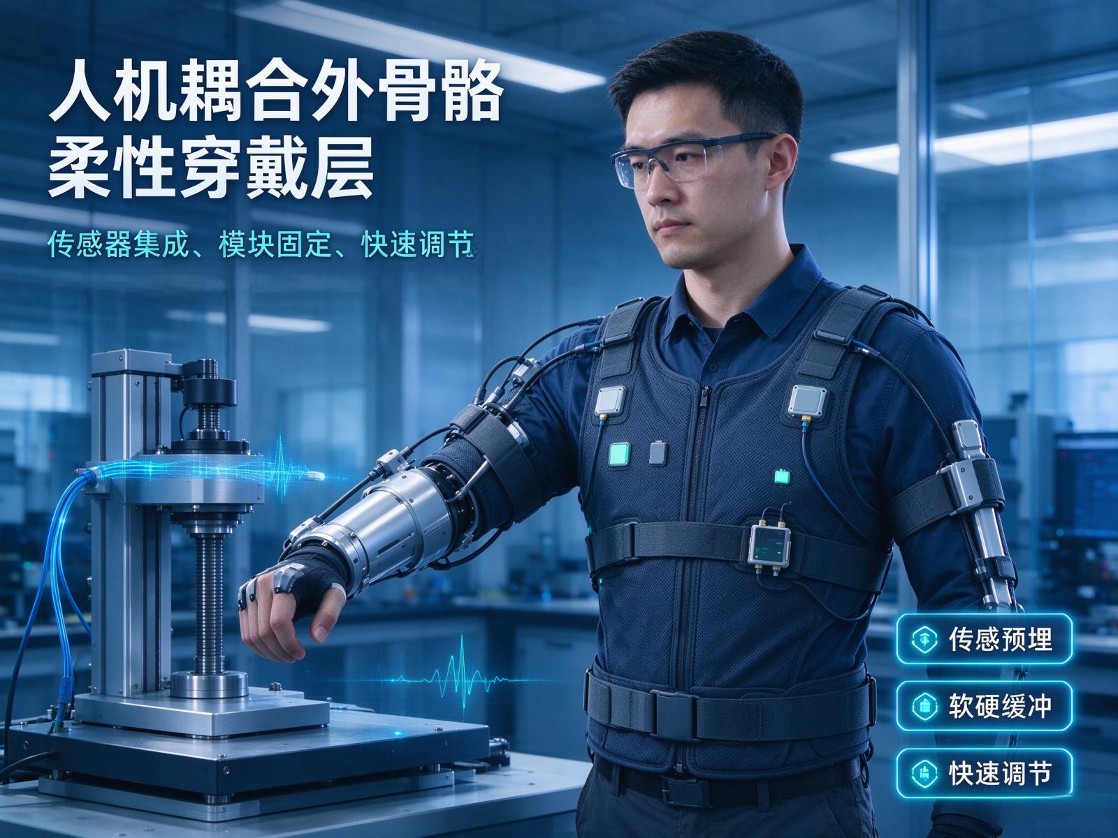 人机耦合外骨骼柔性穿戴层